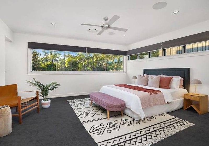 Blockout roller blinds in the bedroom