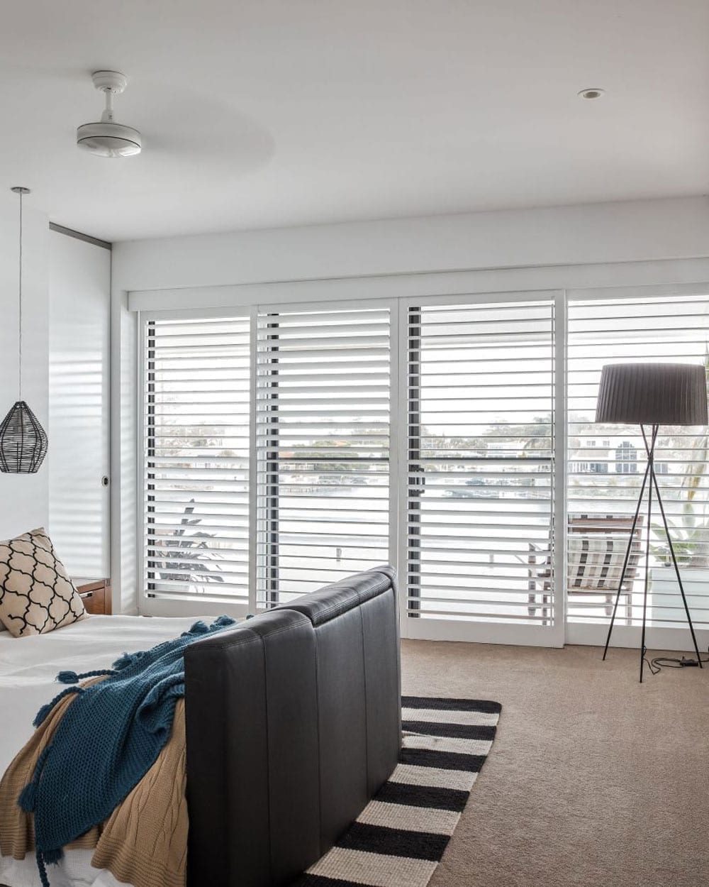 Sliding Shutters - Sliding Door Plantation Shutters