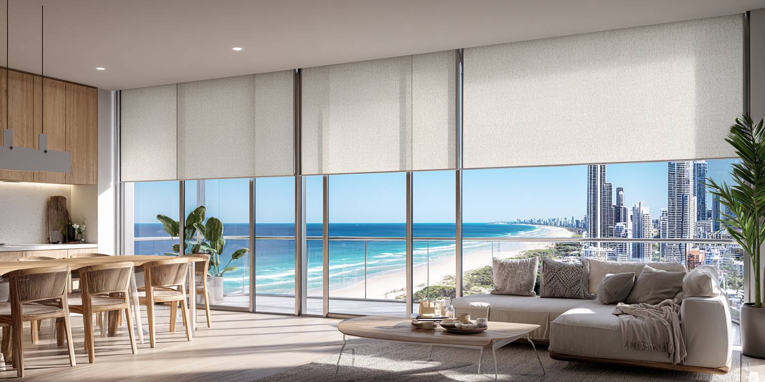 SeaScreen sunscreen blinds installed on the Gold Coast