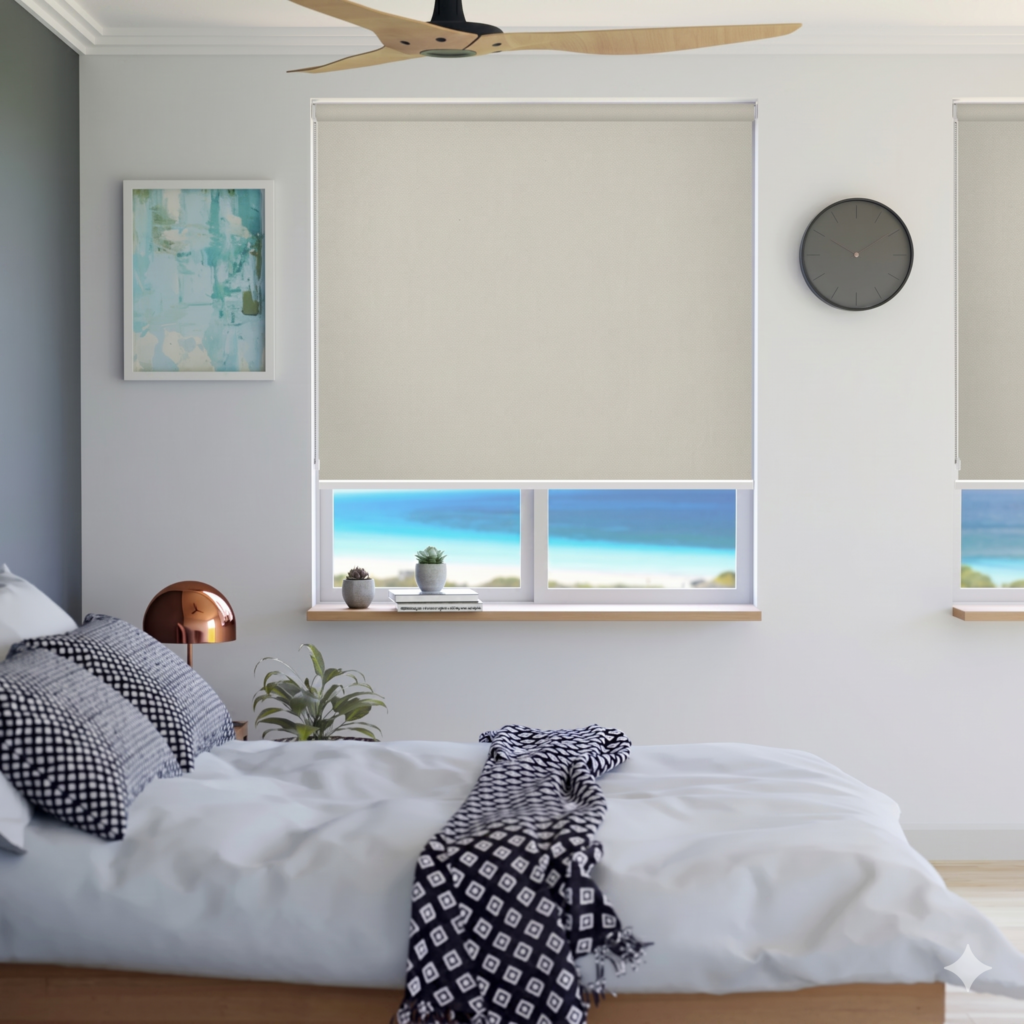 Bedroom Blockout Roller Blinds Gold Coast